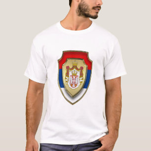 Camiseta Escudo medieval sérvio Brasão de armas da Sérvia
