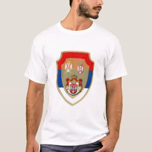 Camiseta Escudo medieval sérvio Brasão de armas da Sérvia S
