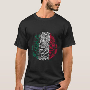 Camiseta Escudo mexicano sobre águia, bandeira do México