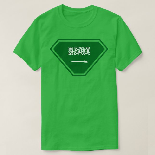 Camiseta Escudo SuperEmpoderado da Arábia Saudita (Frente do Design)