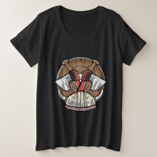 Camiseta Escudo Viking - Logotipo de Desenho Animado