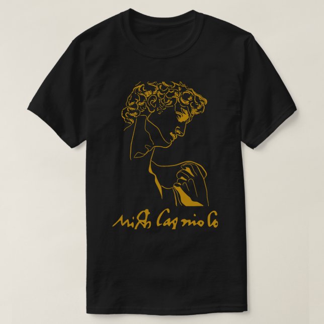 Camiseta Escultor David Michelangelo pintura (Frente do Design)