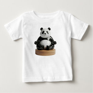 Camiseta Escultura de Panda para Sala de Estar Zen Moderna