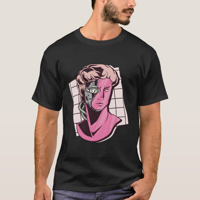 Camiseta Escultura Futurística Meia Face (Frente)