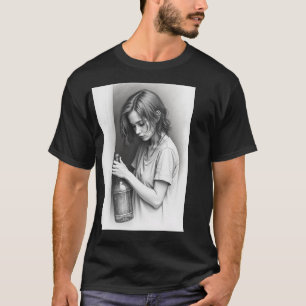 Camiseta Escura Básica."Garrafa Vazia, Adventur Se