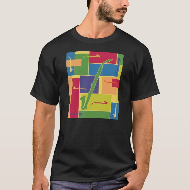 Camiseta Escura Colorblocks (Frente)