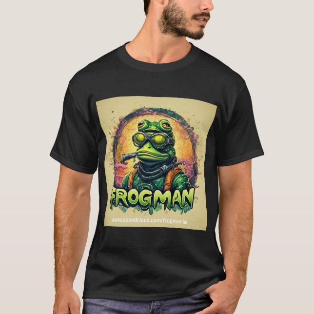 Camiseta escura Frogman (Frente)