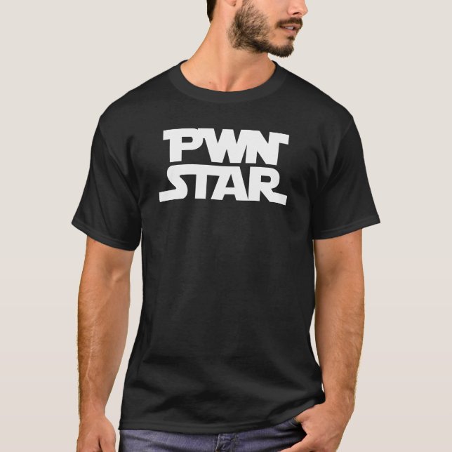 Camiseta Escura Masculina PWNSTAR (Frente)