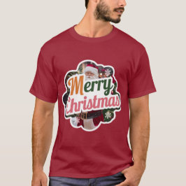 Camiseta Escura Natal para Homens: Novo Modelo
