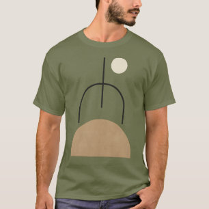 Camiseta escura Trabalho de arte de forma minimali