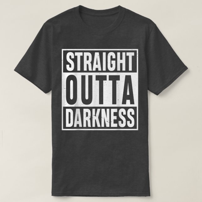 Camiseta Escuridão do hetero para qualquer pessoa sem escur (Frente do Design)