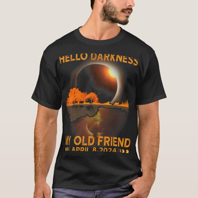 Camiseta Escuridão Meu Amigo Eclipse Solar Abril 8 2024 Fun (Frente)