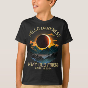 Camiseta Escuridão Meu Velho Amigo Eclipse Solar Abril de 2
