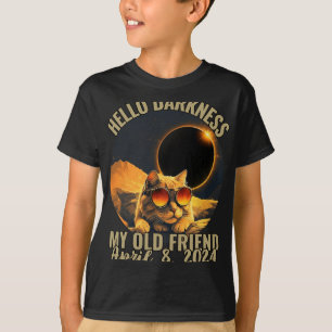 Camiseta Escuridão Meu Velho Gato Amigo Com Geleias Eclipse