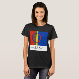 Camiseta Escuro das mulheres Sami orgulhosas