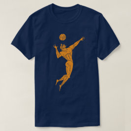 Camiseta Escuro de Voleibol dos Antigos Olimpíados Modernos