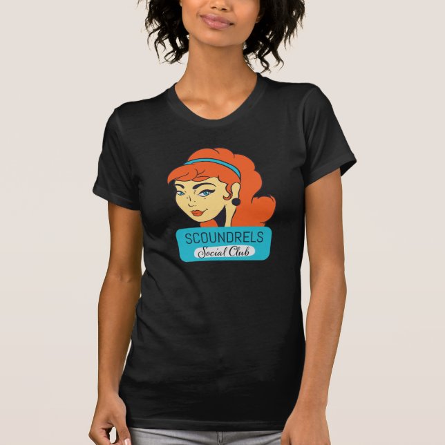 Camiseta Escuro dos Canalhas das Mulheres (Frente)