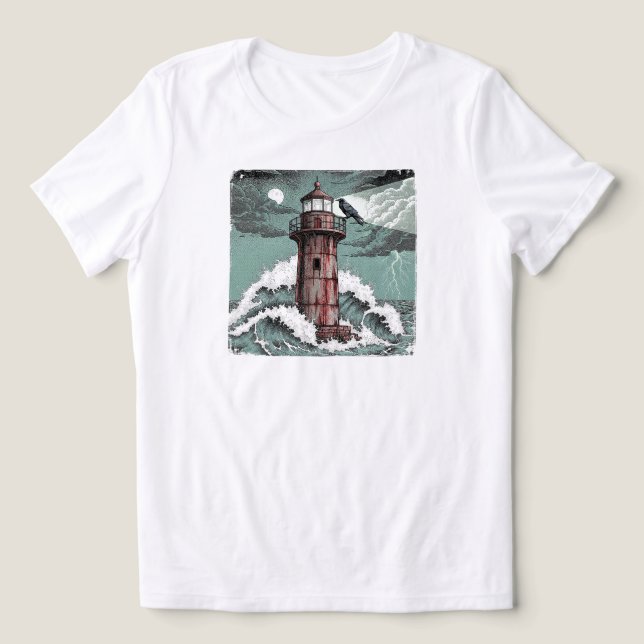 Camiseta Escuro no Farol Ruído | APENAS BRANCO (Design frontal)
