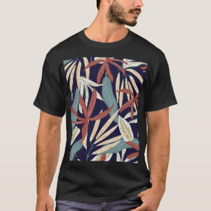 Camiseta Escuro tropical: Impressão de planta criativa