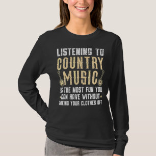 Camiseta Escutando músico country no oeste de Nashvi