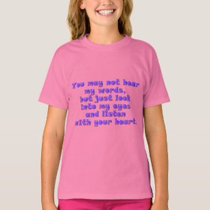 Camiseta Escute com seu coração