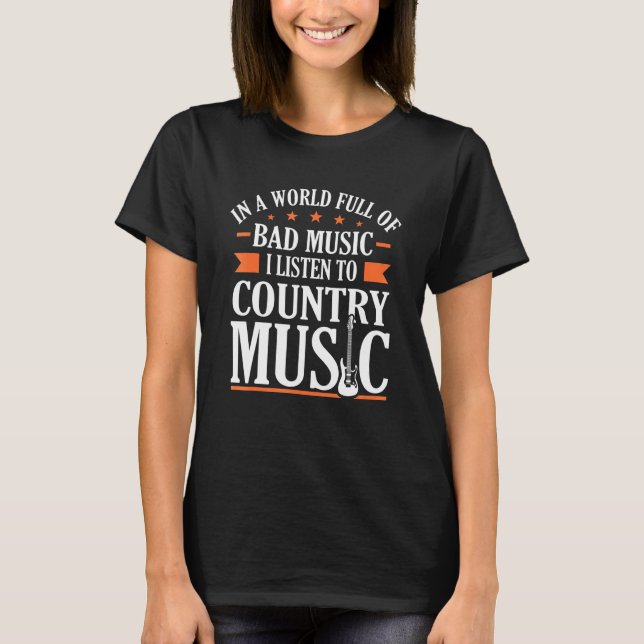 Camiseta Escuto o country Music Graphic 1 (Frente)