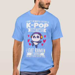 Camiseta Escuto O K-pop & Coma Ramen K-pop Panda 293