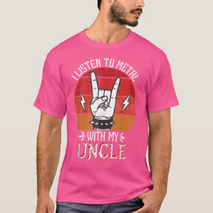 Camiseta Escuto O Metal Pesado Com O Meu Tio Crianças Pesad