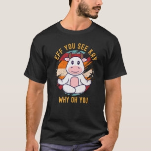 Camiseta Esf Você Vê Kay Por Que Oh Você Fofo Vaca Vintage
