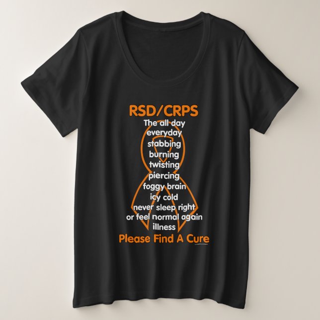 Camiseta Esfaqueando queimando Twisting...RSD/CRPS (Frente do Design)