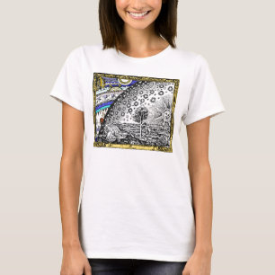 Camiseta Esfera celestial intrincada Sol Lua Estrelas Plane