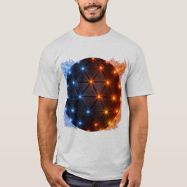 Camiseta Esfera de Energia Fogo & Gelo – Grade de Luz Geomé