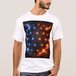 Camiseta Esfera de Energia Fogo & Gelo – Grade de Luz Geomé