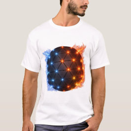 Camiseta Esfera de Energia Fogo & Gelo – Grade de Luz Geomé