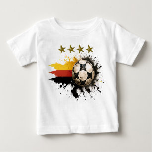 Camiseta Esfera de futebol com bandeira alemã e quatro estr