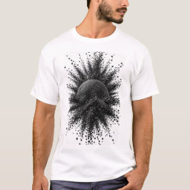 Camiseta Esfera Fragmentada - Explosão do Cubo Preto