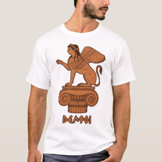 Camiseta Esfinge em Delfos - Figura Vermelha Grega Antiga