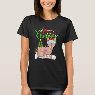 Camiseta Esfinge Engraçado Gato Xmas Iluminando Sphynx Nata