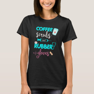 Camiseta Esfoliantes de Café e Luvas de Borracha Dia da Enf