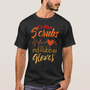 Camiseta Esfoliantes De Café E Luvas De Borracha Enfermeira