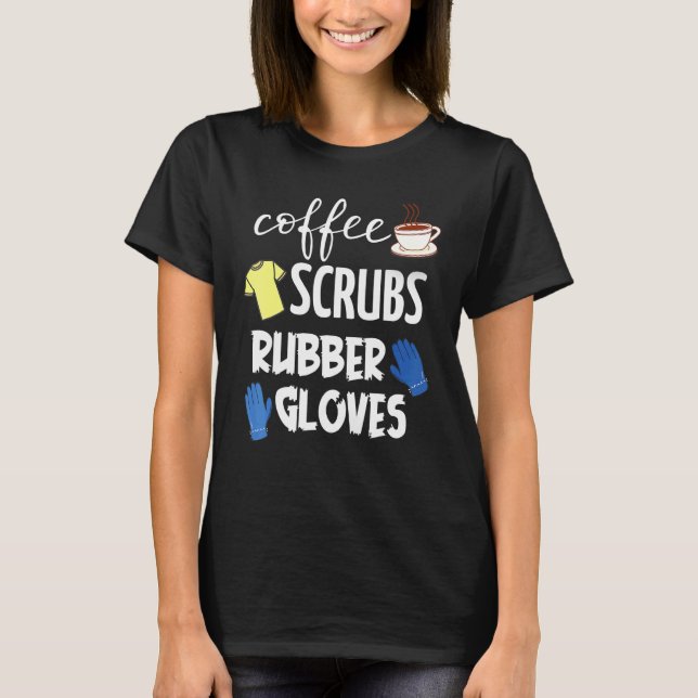 Camiseta Esfoliantes De Café Luvas De Borracha (Frente)