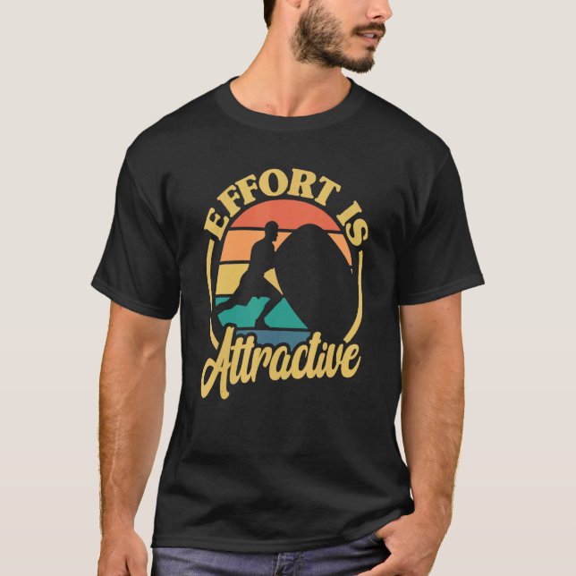 Camiseta Esforço De Positividade É Esportes De Motivação At (Frente)