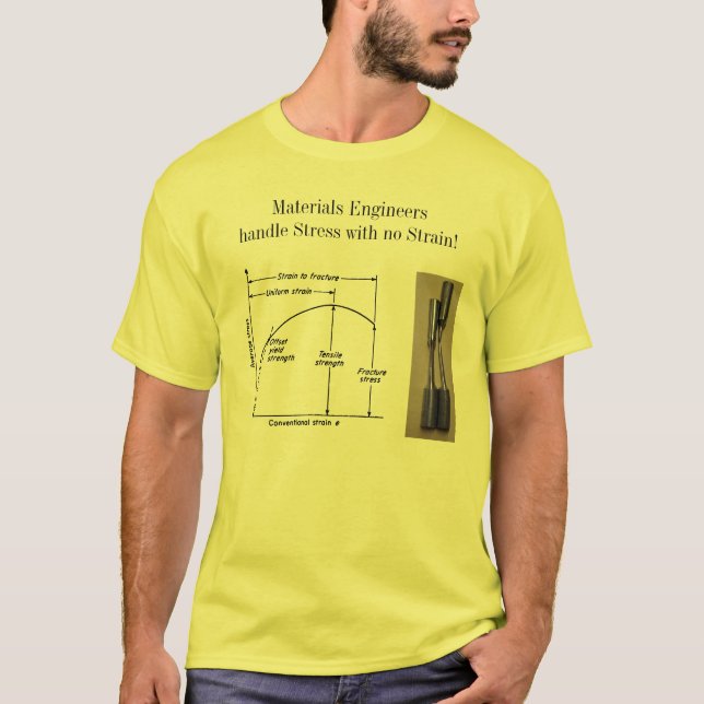Camiseta Esforço do punho dos engenheiros dos materiais sem (Frente)