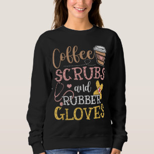 Camiseta Esfregões De Café E Luvas De Borracha