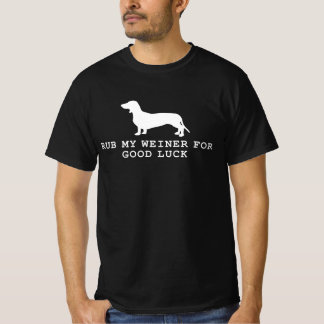 Camiseta Esfregue meu ouvinte para boa sorte, engraçado Dac