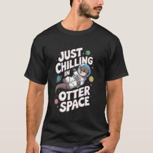 Camiseta Esfriando no Espaço da Lontra Astronomia Astrologi