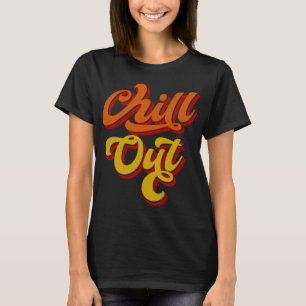Camiseta Esfriar a tipografia do logotipo com letra de safr