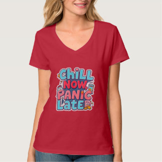 Camiseta Esfrie Agora, Entre em Pânico Depois, Tipografia d