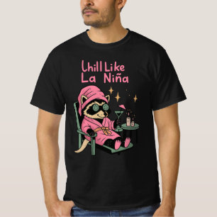 Camiseta Esfrie Como La Niña Guaxinim Animal Engraçado Re