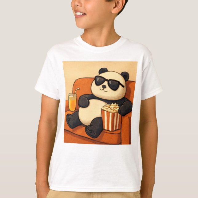 Camiseta Esfrie Como um Panda – Estilo Fofo e Relaxado (Frente)